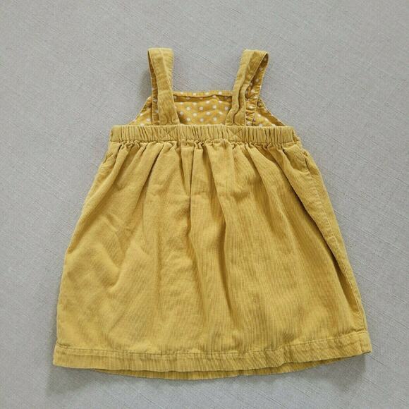 Mini Boden Yellow Corduroy Goose Pinnie - Picture 6 of 7